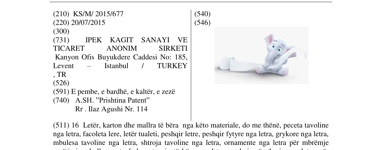 Zëri i markës Markë figurative në buletin