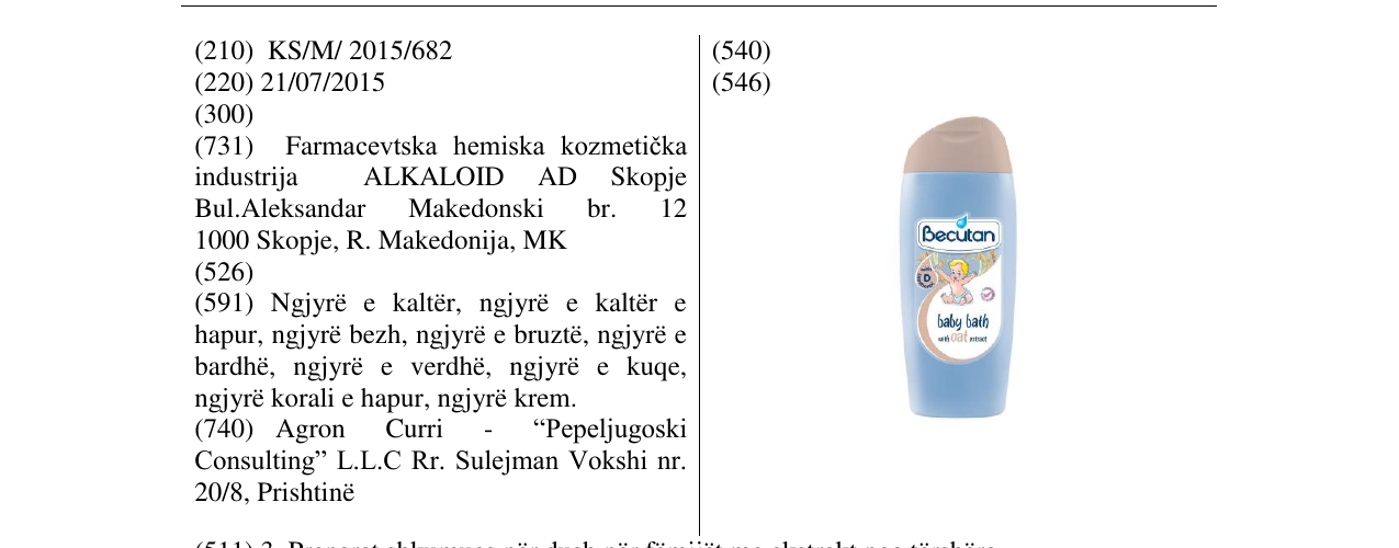 Zëri i markës Markë figurative në buletin