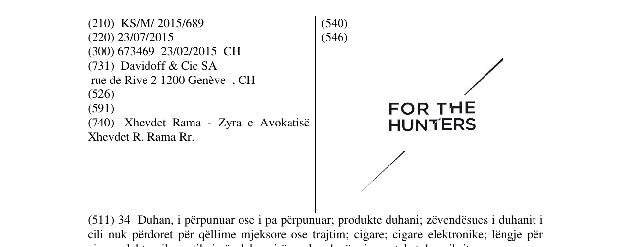 Zëri i markës Markë figurative në buletin