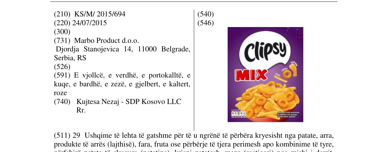 Zëri i markës Markë figurative në buletin