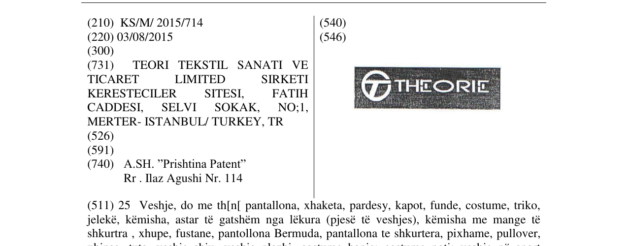 Zëri i markës Markë figurative në buletin
