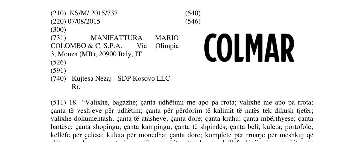 Zëri i markës Markë figurative në buletin