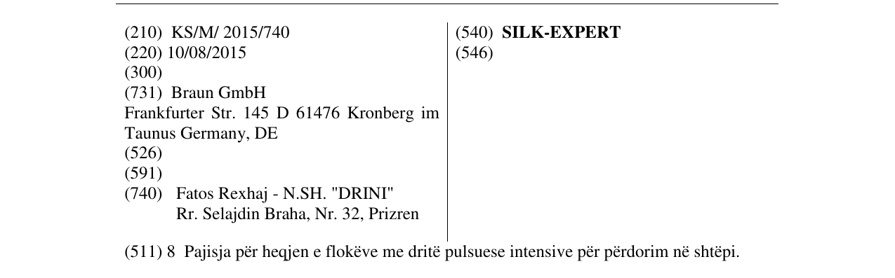 Zëri i markës SILK-EXPERT në buletin