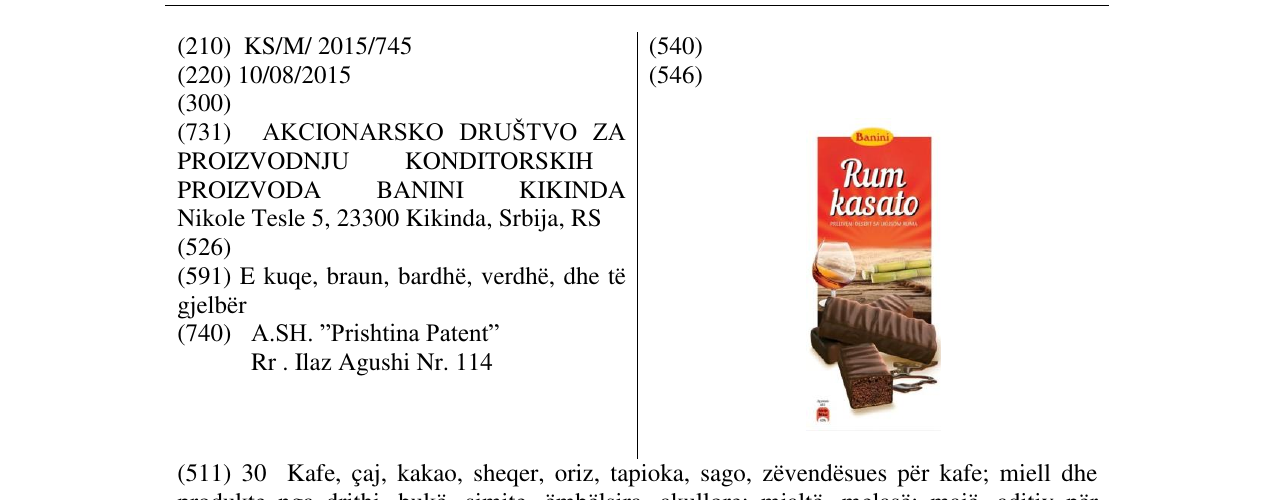 Zëri i markës Markë figurative në buletin