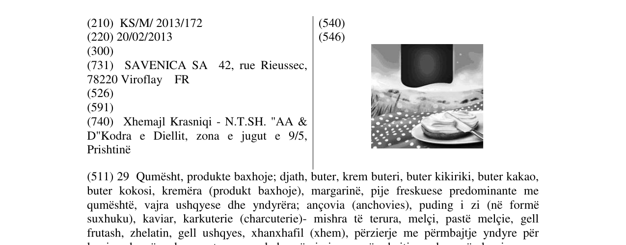 Zëri i markës Markë figurative në buletin