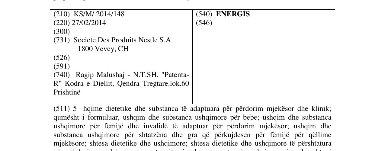 Zëri i markës ENERGIS në buletin