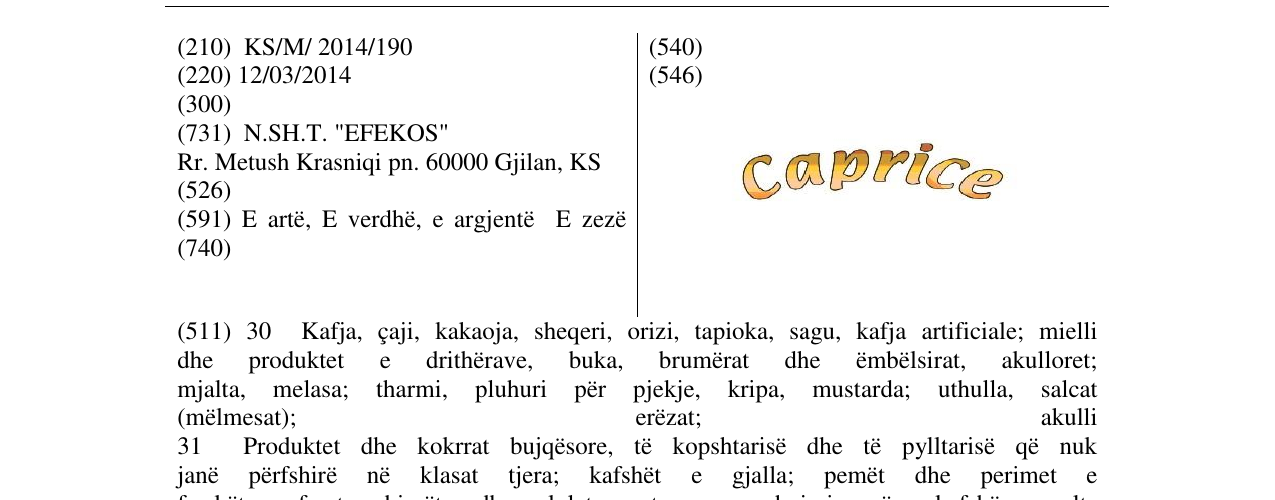 Zëri i markës Markë figurative në buletin