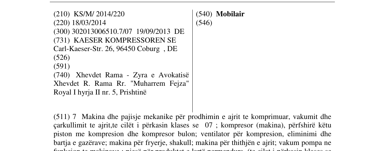 Zëri i markës Mobilair në buletin