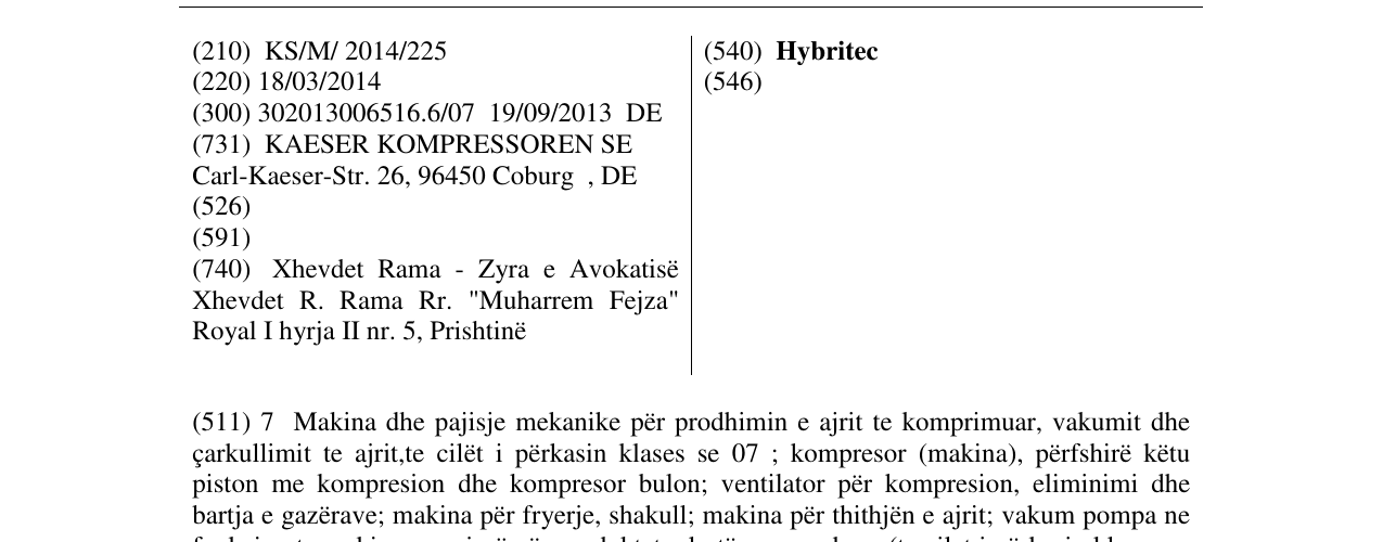Zëri i markës Hybritec në buletin