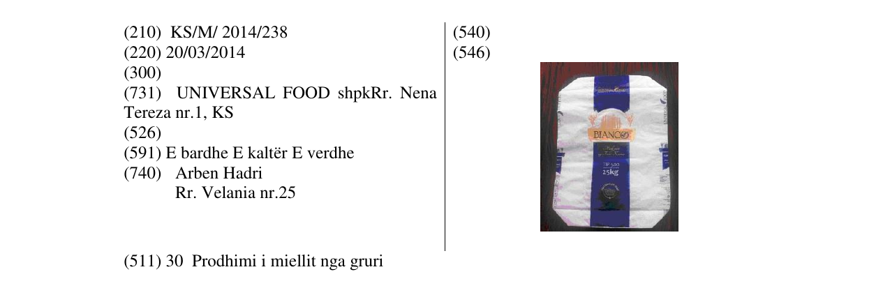 Zëri i markës BIANCO në buletin