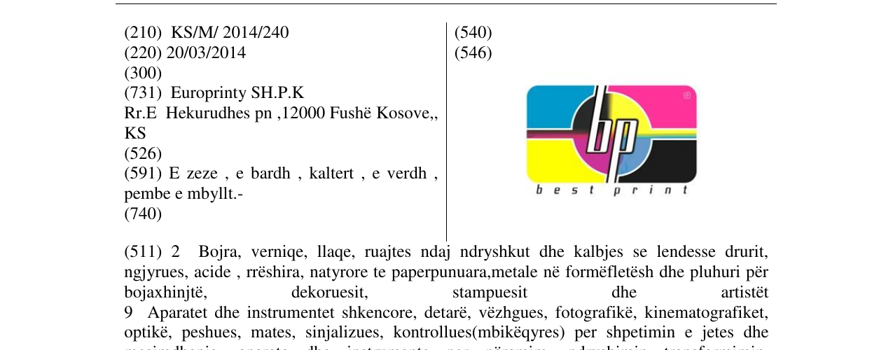 Zëri i markës bp best print në buletin
