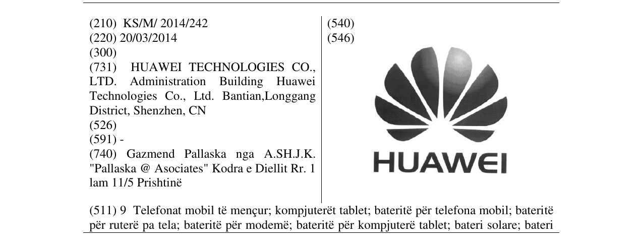 Zëri i markës HUAWEI në buletin