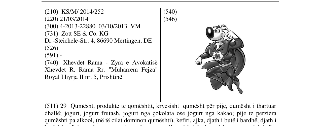 Zëri i markës supermonti në buletin