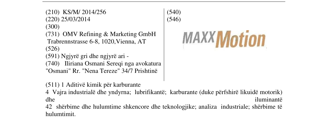 Zëri i markës MAXXMotion në buletin