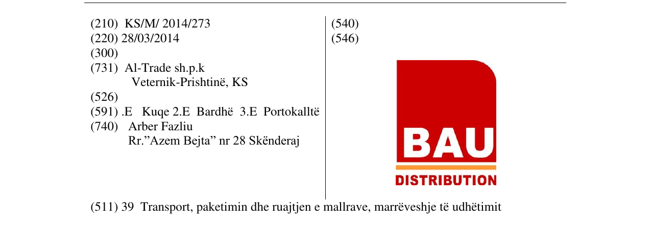 Zëri i markës BAU DISTRIBUTION në buletin