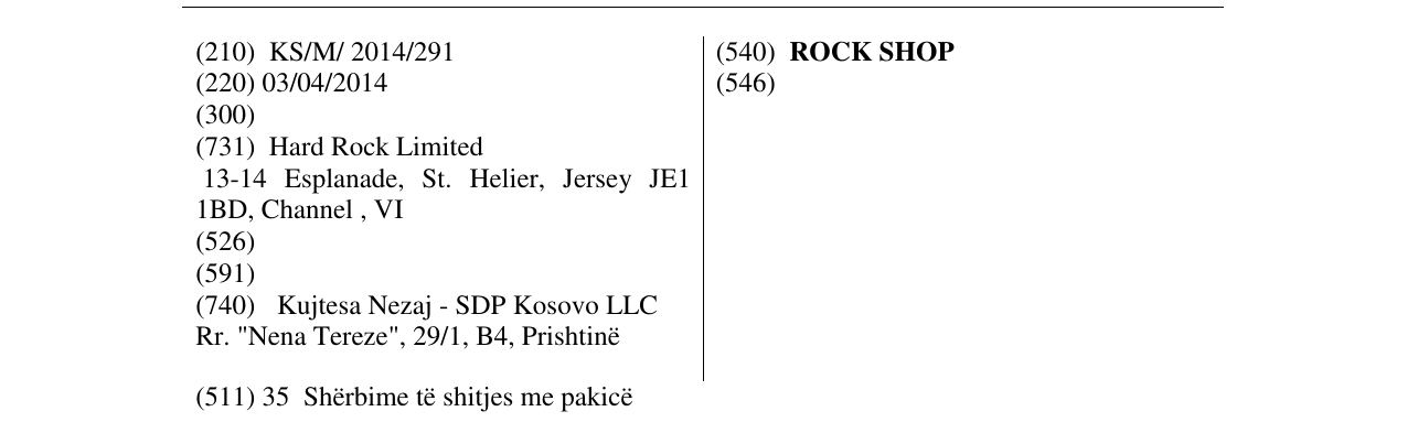 Zëri i markës ROCK SHOP në buletin