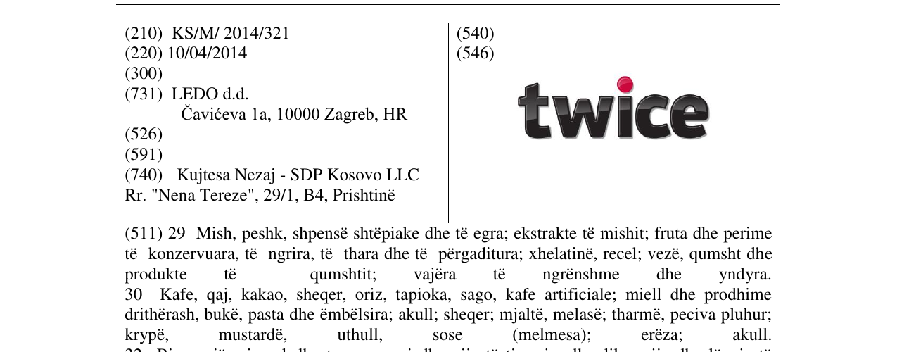 Zëri i markës twice në buletin