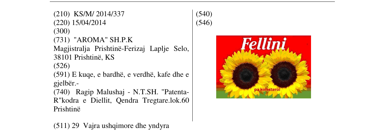 Zëri i markës Fellini në buletin