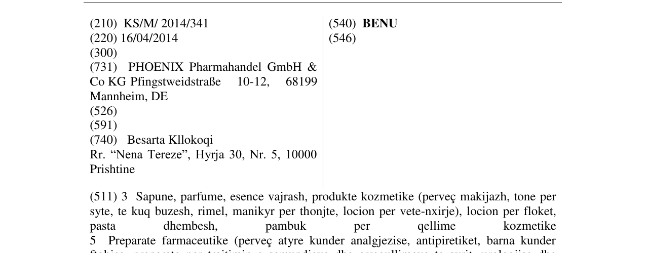 Zëri i markës BENU në buletin