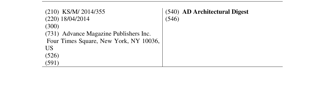 Zëri i markës AD Architectural Digest në buletin
