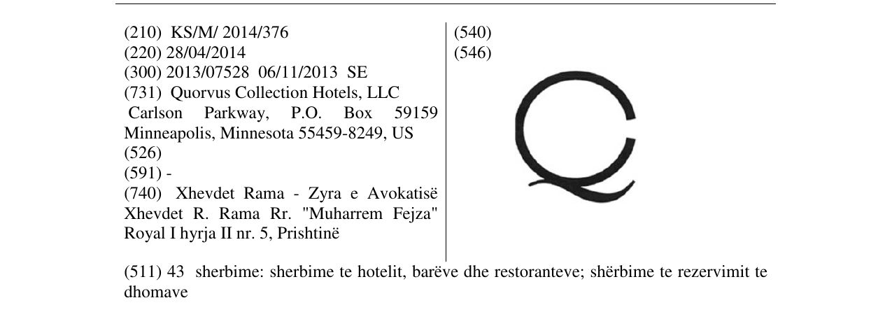 Zëri i markës Markë figurative në buletin