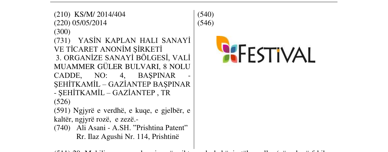 Zëri i markës FESTIVAL në buletin