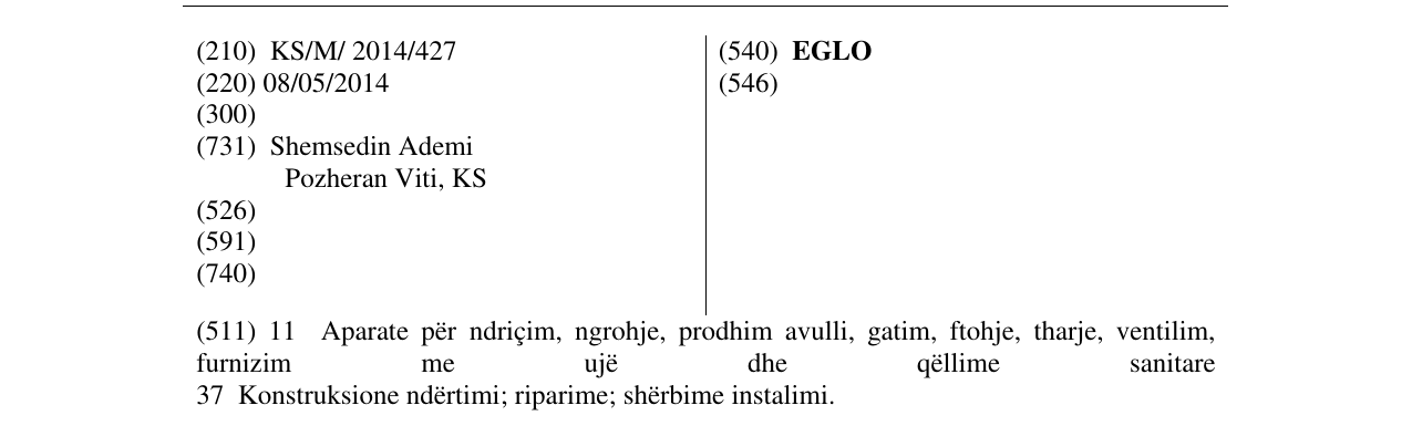 Zëri i markës EGLO në buletin