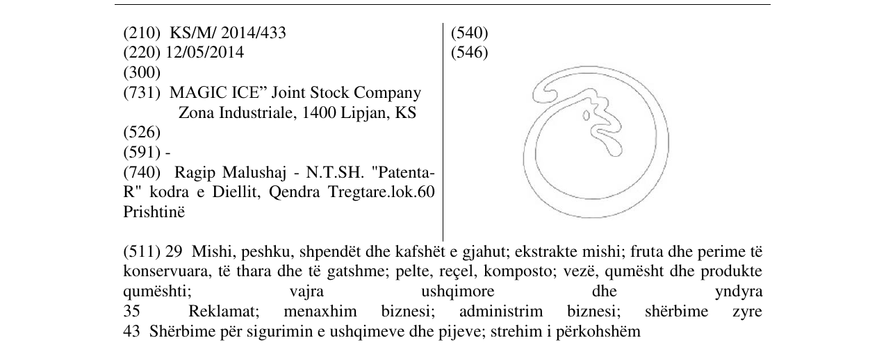 Zëri i markës Markë figurative në buletin