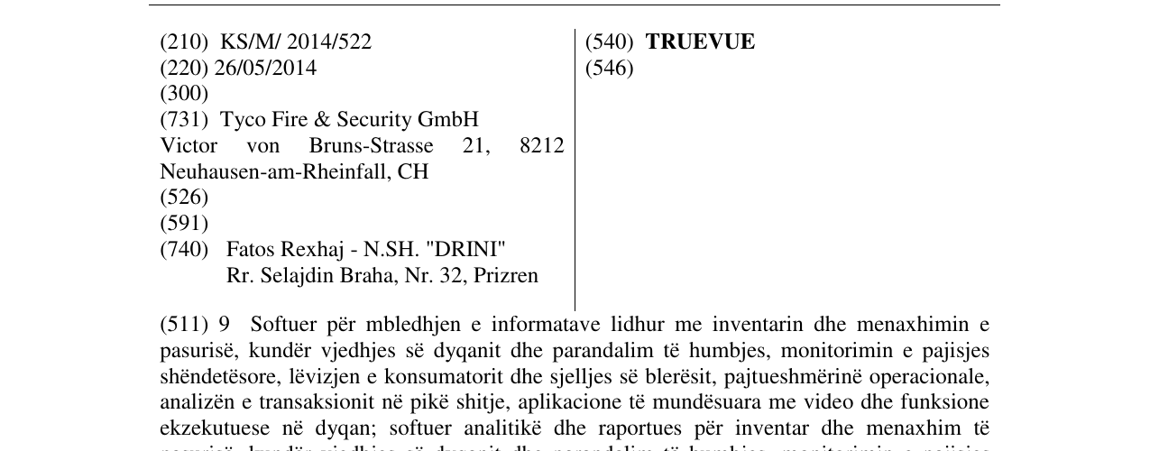 Zëri i markës TRUEVUE në buletin