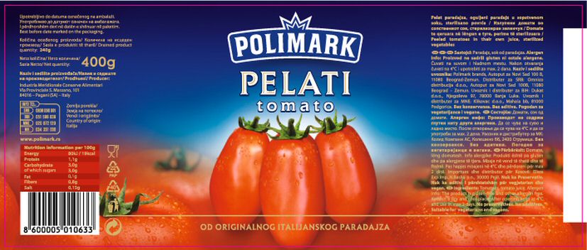 Paraqitja e markës POLIMARK PELATI Tomato