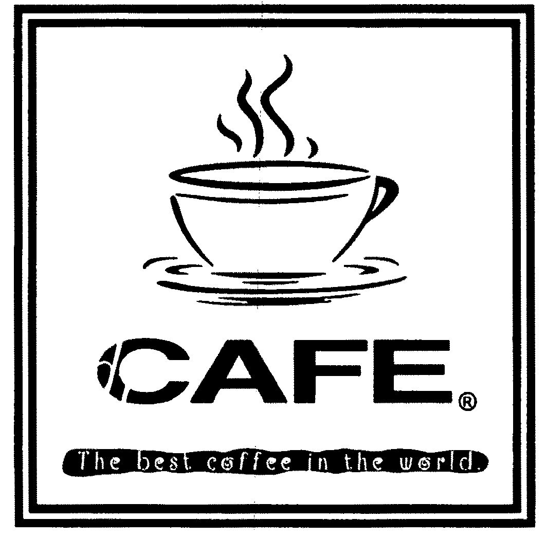 Paraqitja e markës CAFE The best coffee in the world.