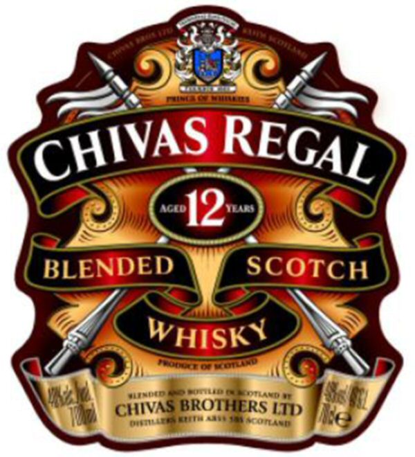 Paraqitja e markës CHIVAS REGAL BLENDED SCOTCH WHISKY AGED 12 YEARS PRODUCE OF SCOTLAND