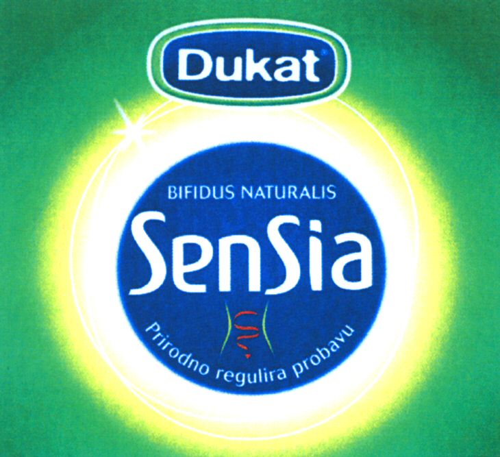 Paraqitja e markës Dukat SenSia BIFIDUS NATURALIS Prirodno regulira probavu
