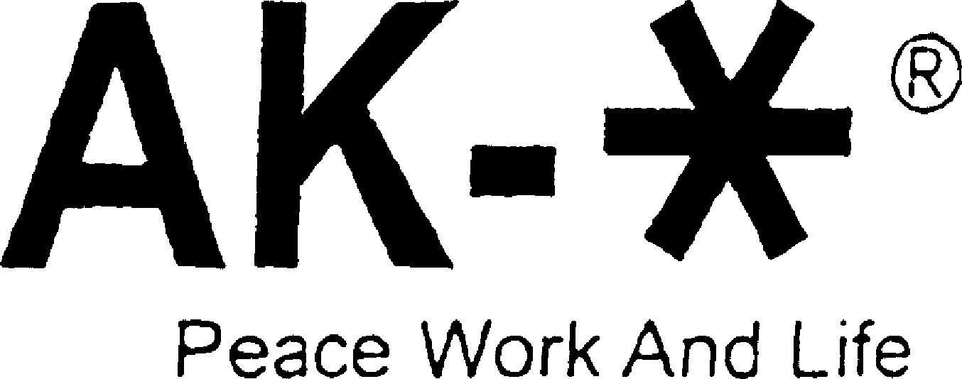 Paraqitja e markës AK-* Peace Work And Life
