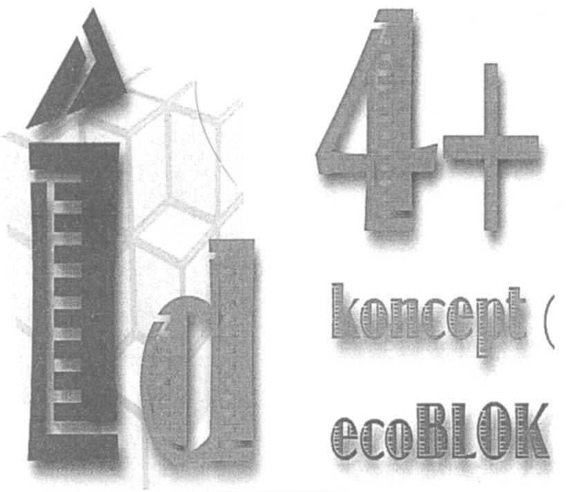 Paraqitja e markës id 4+ koncept ecoBLOK