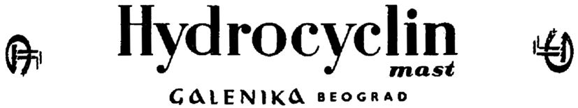 Paraqitja e markës Hydrocyclin mast GALENIKA BEOGRAD