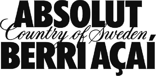 Paraqitja e markës ABSOLUT Country of Sweden BERRI ACAI