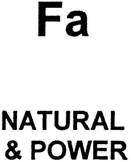 Paraqitja e markës Fa NATURAL & POWER