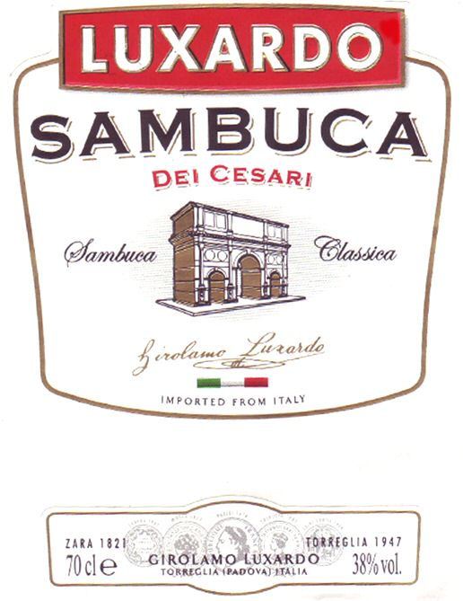 Paraqitja e markës LUXARDO SAMBUCA DEI CESARI Sambuca Classica Girolamo Luxardo