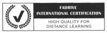 Paraqitja e markës FADRIVE INTERNATIONAL CERTIFICATION HIGH QUALITY FOR DISTANCE LEARNING