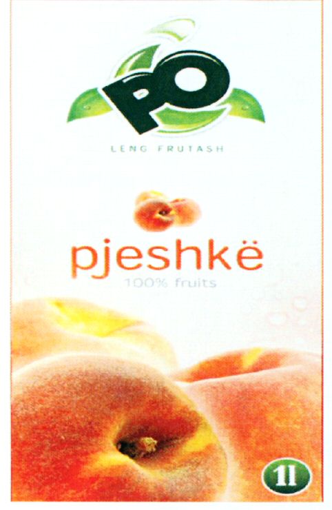 Paraqitja e markës PO pjeshkë 100% fruits