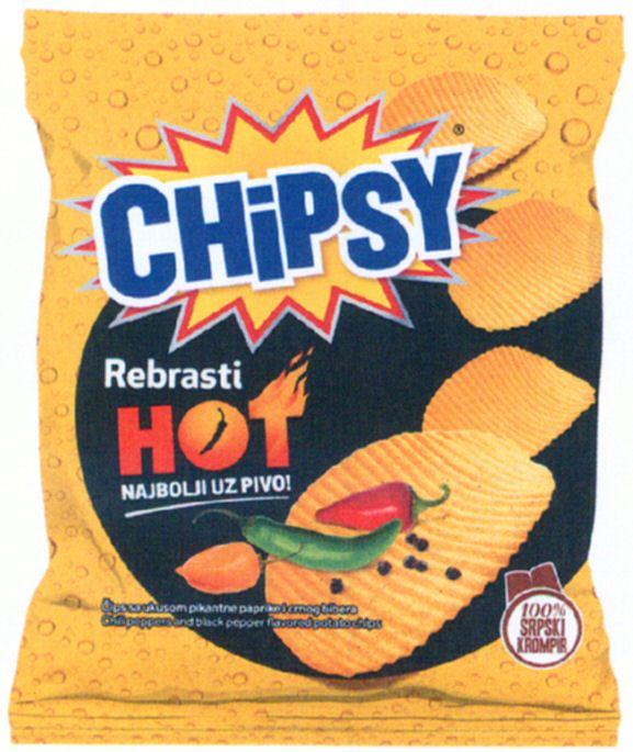 Paraqitja e markës CHIPSY Rebrasti HOT