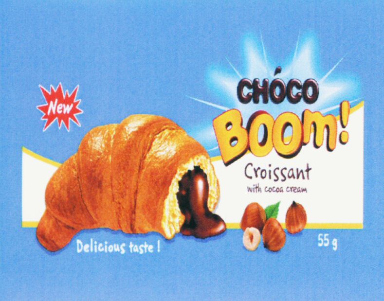 Paraqitja e markës CHOCO BOOM! Croissant with cocoa cream