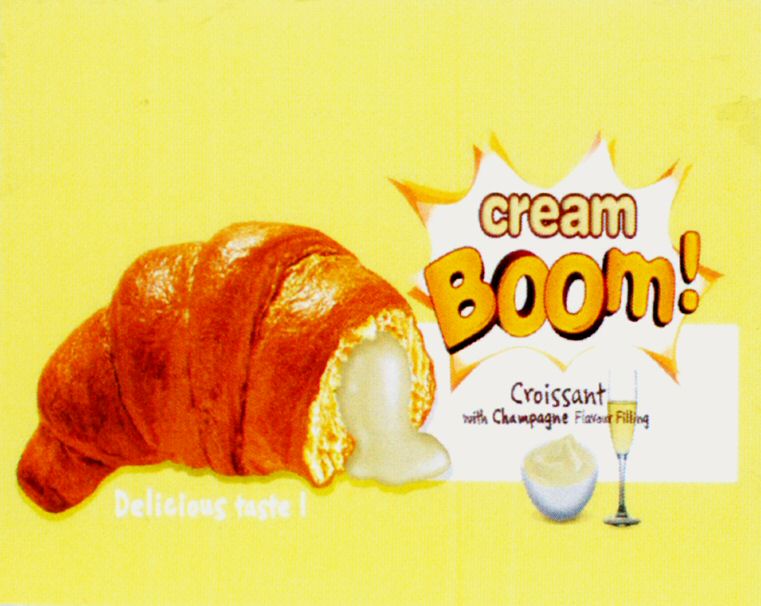 Paraqitja e markës cream BOOM! Croissant with Champagne Flavour Filling