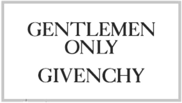 Paraqitja e markës GENTLEMEN ONLY GIVENCHY