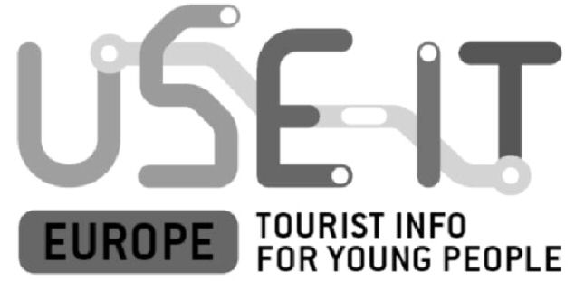 Paraqitja e markës USE-IT EUROPE TOURIST INFO FOR YOUNG PEOPLE