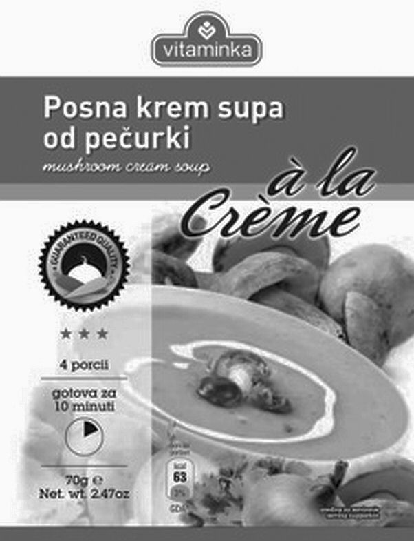 Paraqitja e markës Posna Krem supa od pecurki à la Crème