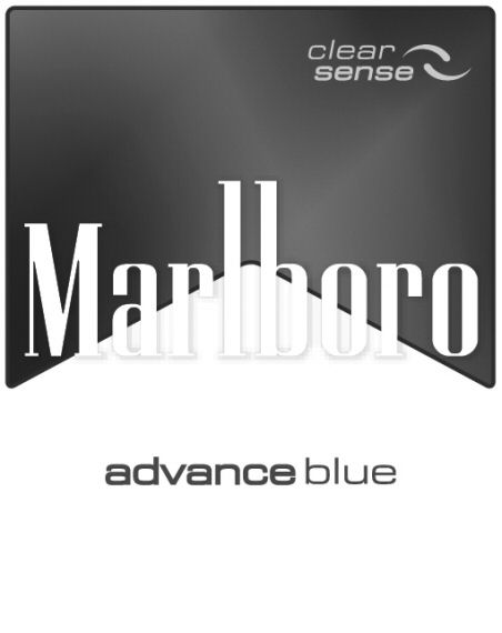 Paraqitja e markës clear sense Marlboro advance blue