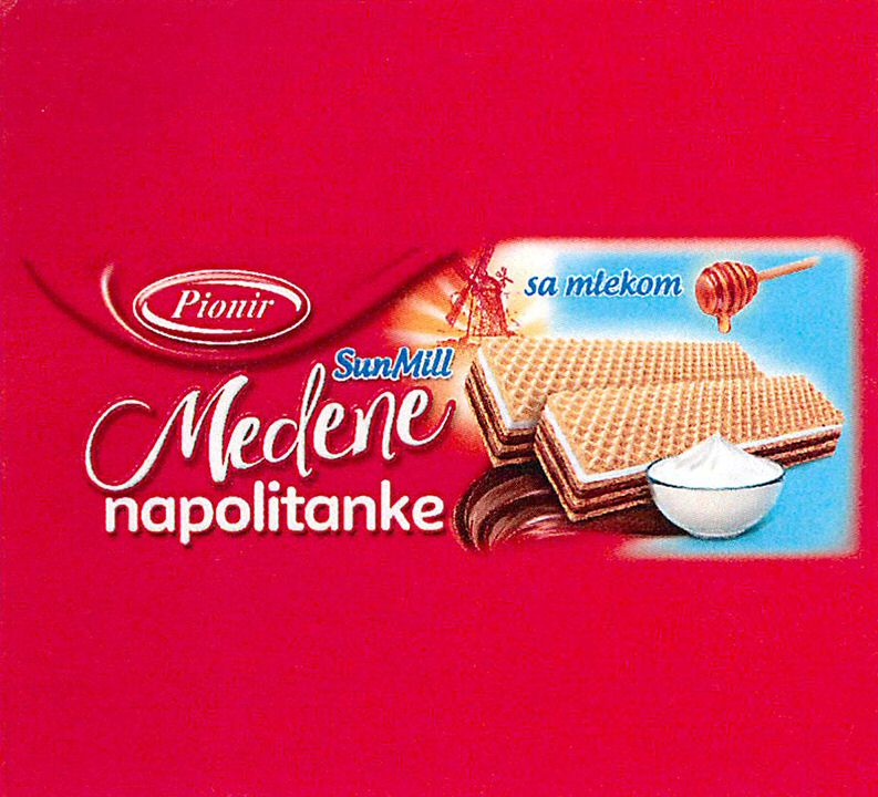 Paraqitja e markës Pionir SunMill Medene napolitanke