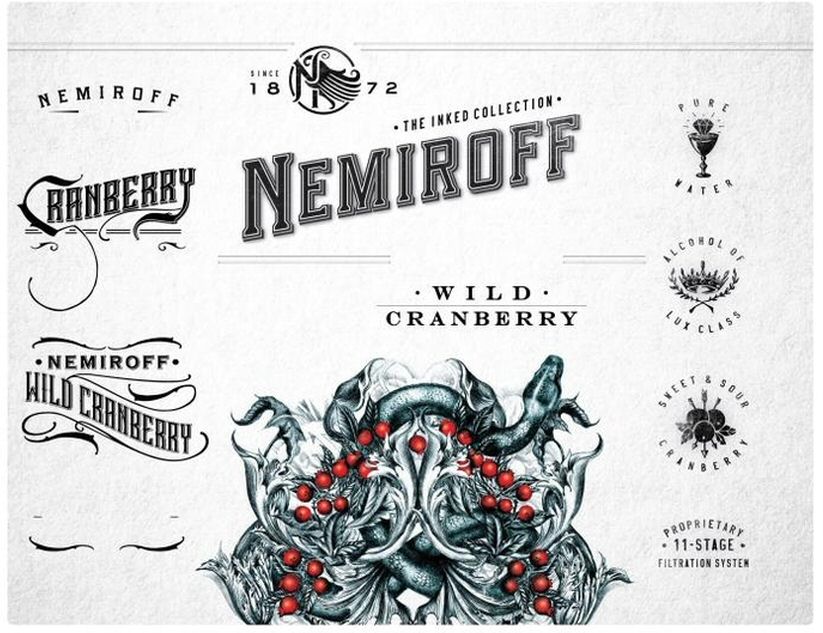 Paraqitja e markës NEMIROFF WILD CRANBERRY